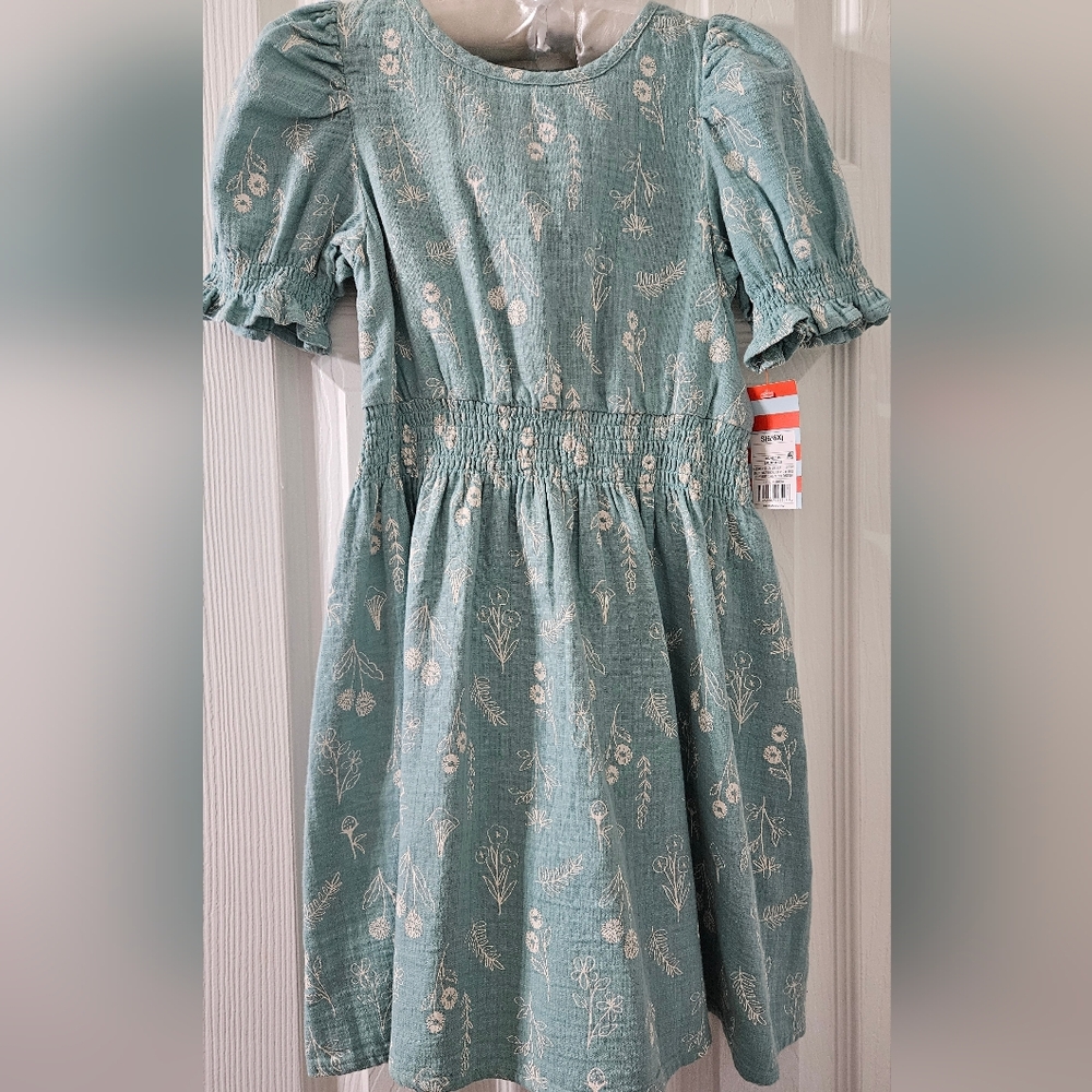 Cat & Jack Teal Floral Kids Dress